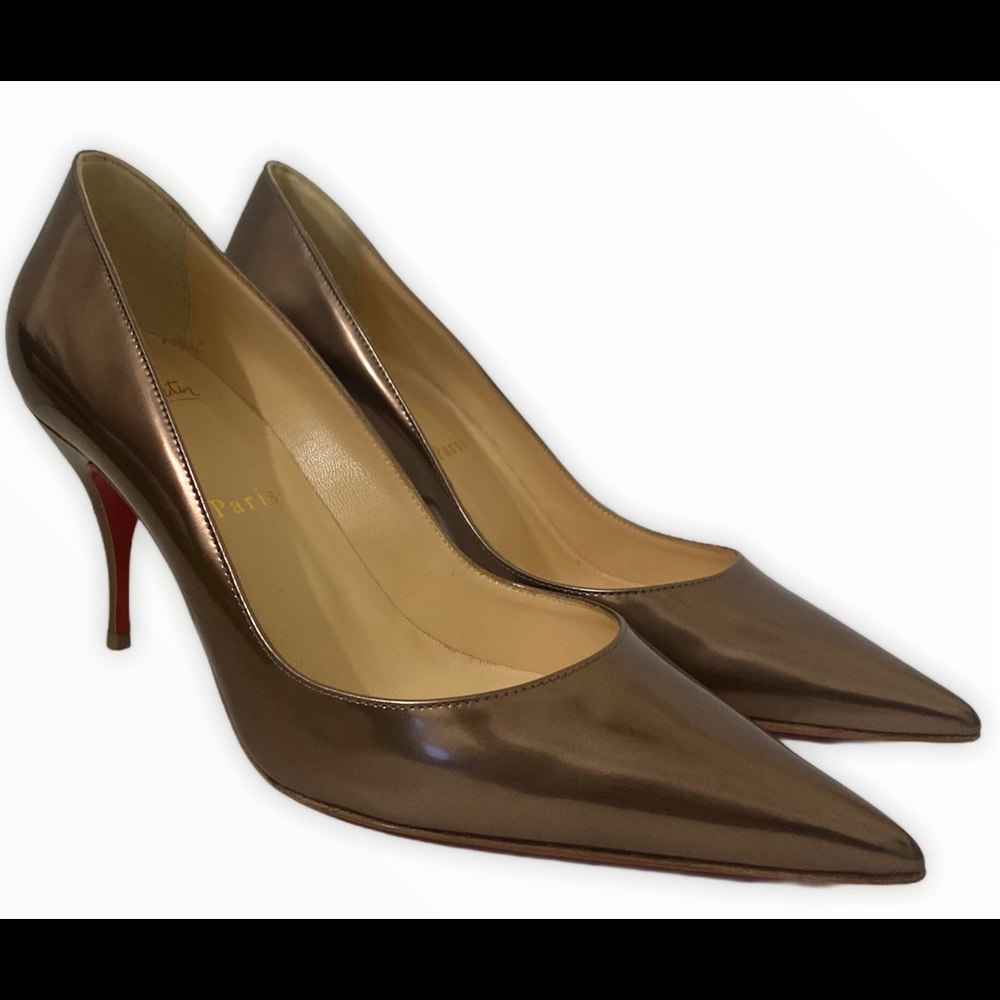 ⚠️SOLD⚠️ Christian Louboutin Clare 80 Bronze Heels